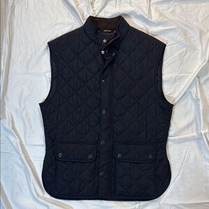 Barbour Navy Quilted Vest with Iconic Logo
